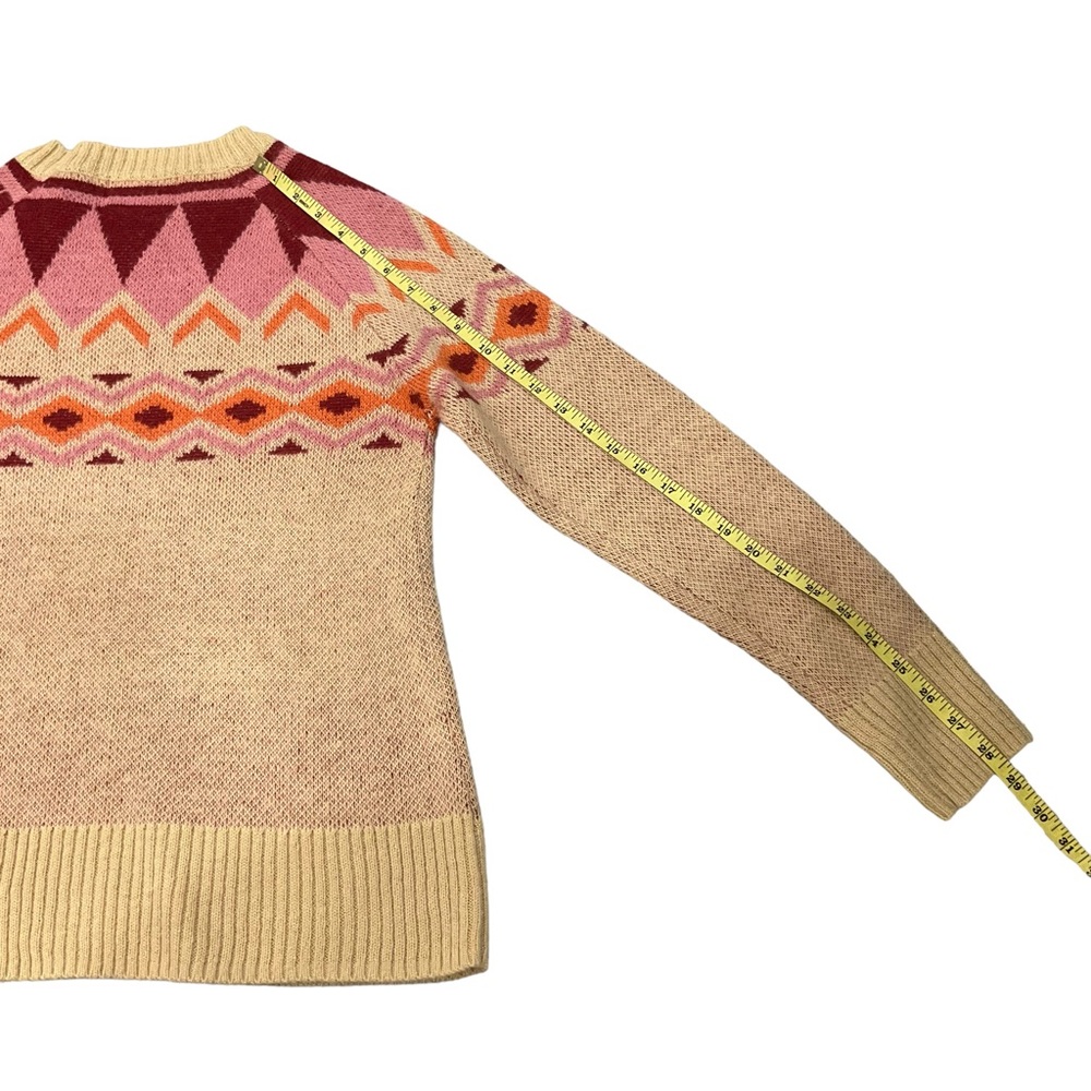 Savanna Jane Woman’s Knit Sweater Geometric Fair Isle Pullover Boho Nord… - Picture 14 of 15